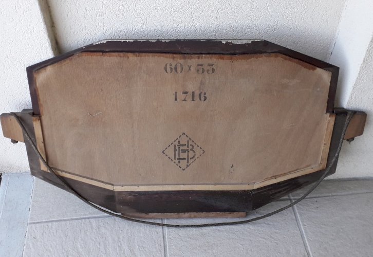 Miroir bois années 60