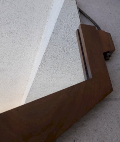 Miroir bois années 60