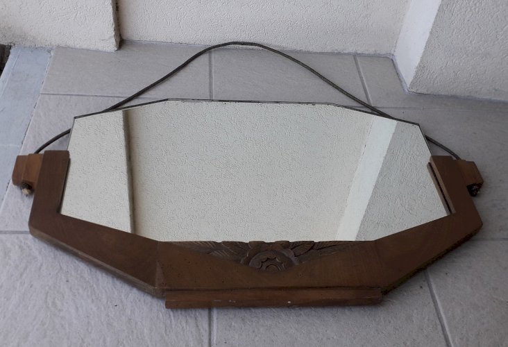 Miroir bois années 60