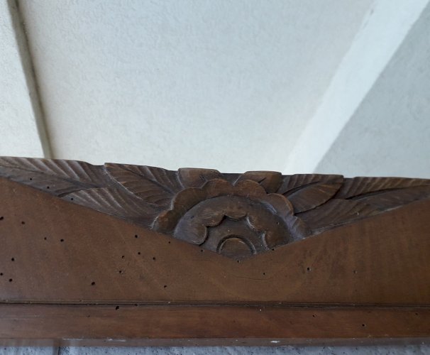 Miroir bois années 60