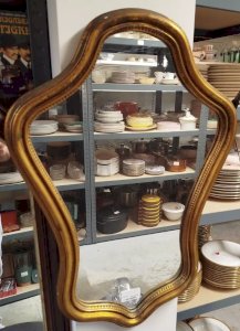 MIROIR Bois Dore Style LOUIS XV Ameublement Decoration 6,9MAG 13/02