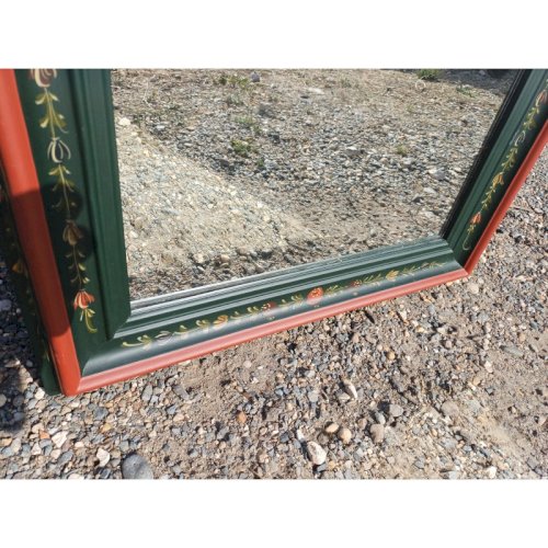 Miroir Bois Peint décor Savoyard