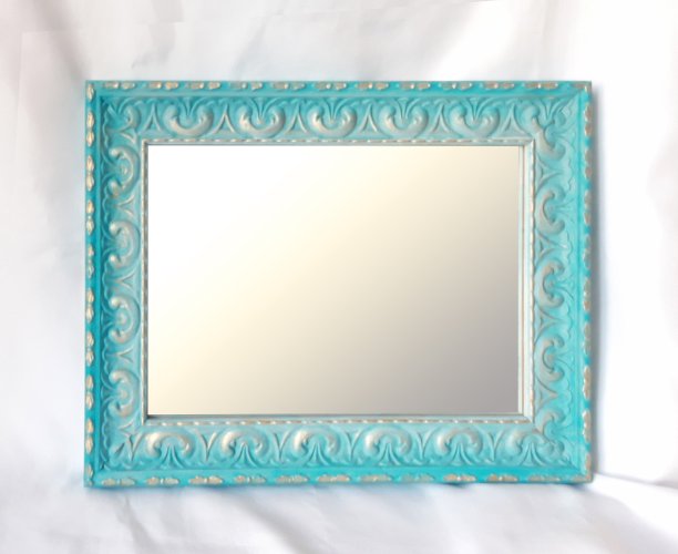 Miroir cadre ancien bois ouvragé, restauré