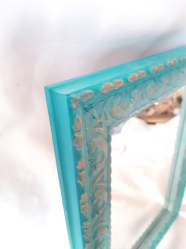 Miroir cadre ancien bois ouvragé, restauré