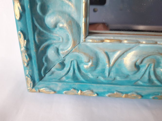 Miroir cadre ancien bois ouvragé, restauré