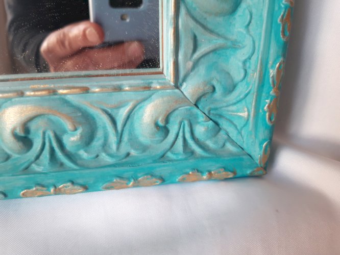 Miroir cadre ancien bois ouvragé, restauré