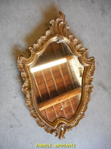 MIROIR CADRE EN BOIS DORE LOUIS XV