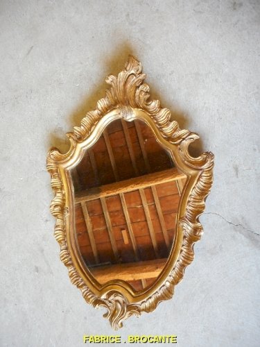 MIROIR CADRE EN BOIS DORE LOUIS XV