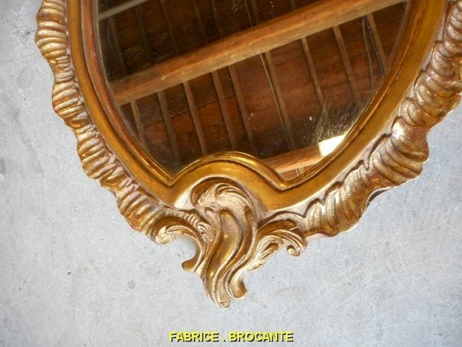 MIROIR CADRE EN BOIS DORE LOUIS XV