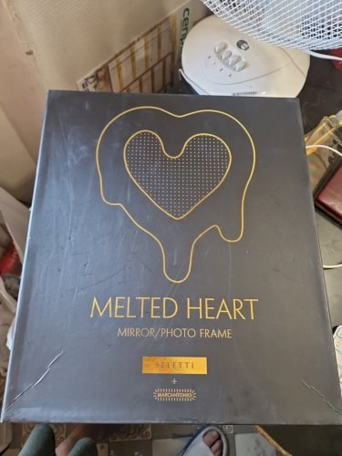 Miroir Cadre En Porcelaine Et Verre Melted Heart Rouge 30 Cm H.35 Seletti neuf