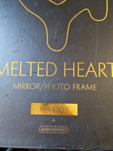Miroir Cadre En Porcelaine Et Verre Melted Heart Rouge 30 Cm H.35 Seletti neuf