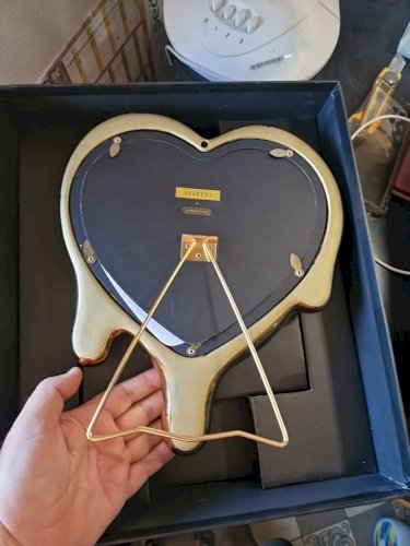 Miroir Cadre En Porcelaine Et Verre Melted Heart Rouge 30 Cm H.35 Seletti neuf