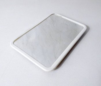 miroir de barbier blanc Vintage