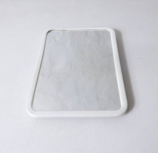 miroir de barbier blanc Vintage