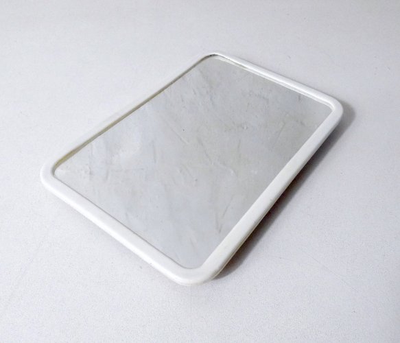 miroir de barbier blanc Vintage