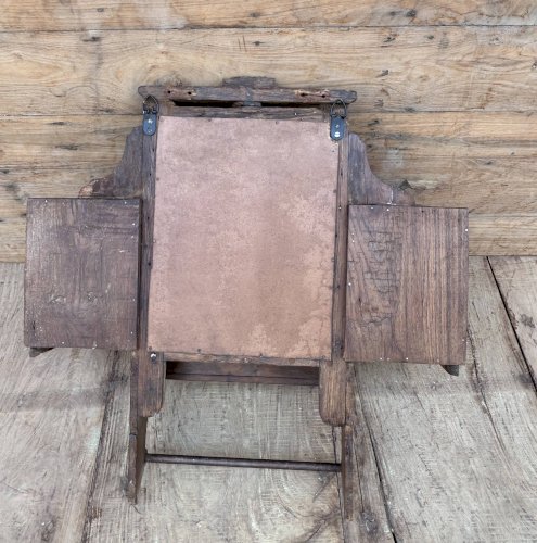 Miroir de barbier en teck birman