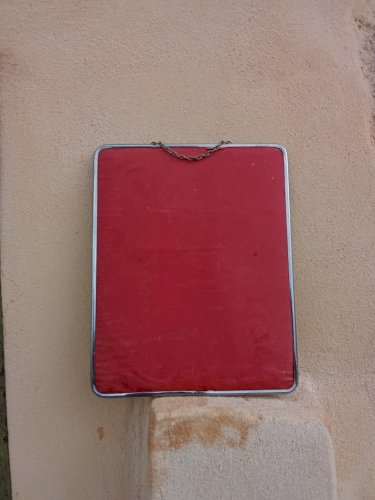 Miroir de barbier rectangulaire ancien