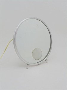 Retro-lit barber mirror
