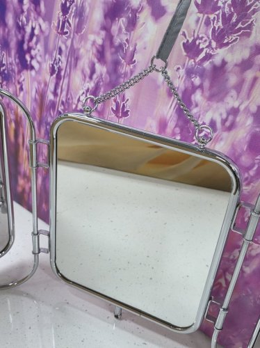 miroir de barbier triptyque triple vintage ancien