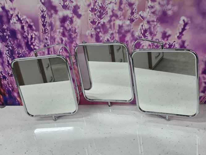 miroir de barbier triptyque triple vintage ancien