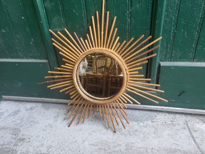 MIROIR DE SORCIERE EN BAMBOU