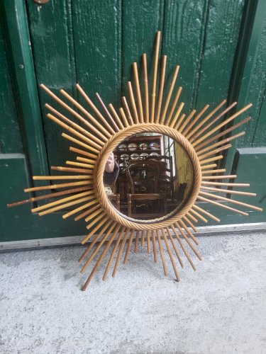MIROIR DE SORCIERE EN BAMBOU