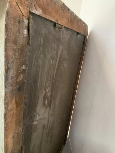 Miroir de style Louis XV en bois et stuc patiné XIX siècle
