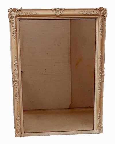 Miroir de style Louis XVI en bois et stuc patiné XX siècle
