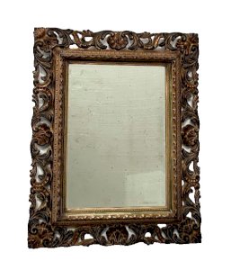 Miroir de style Napoléon III en bois sculpté XX siècle