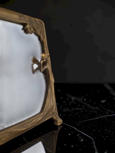 Miroir de table Art Nouveau, Pierre Bex, France, années 1970