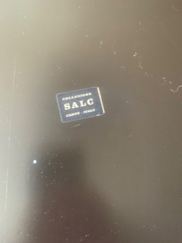 Miroir design carré SALC CANTU ITALY 1970's plastique couleur fumé