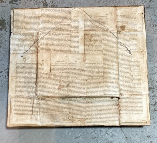 Miroir doré - glace au mercure - 52 x 46