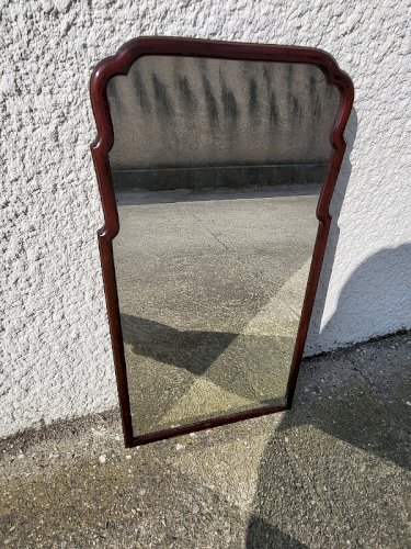 MIROIR EN BOIS DE STYLE ASIATIQUE EN ACAJOU
