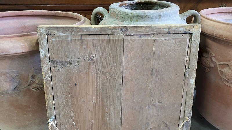 MIROIR EN BOIS DORE A PALMETTES DU XIX ème SIECLE