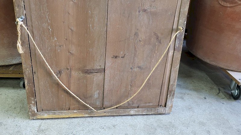 MIROIR EN BOIS DORE A PALMETTES DU XIX ème SIECLE