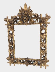 Miroir en bois sculpté et doré XIX siècle