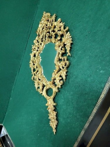 MIROIR EN BRONZE MIROIR BISEAUTE A FACETTES