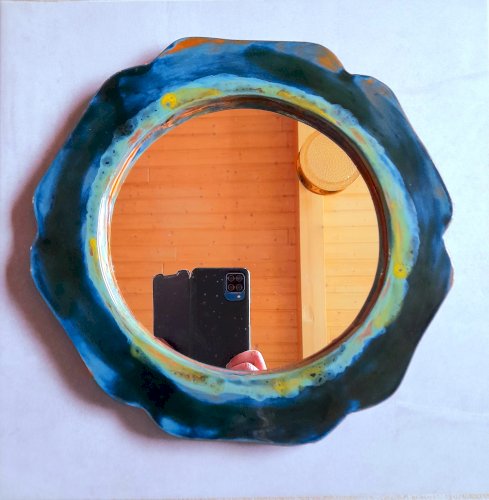 Miroir en céramique émaillée 