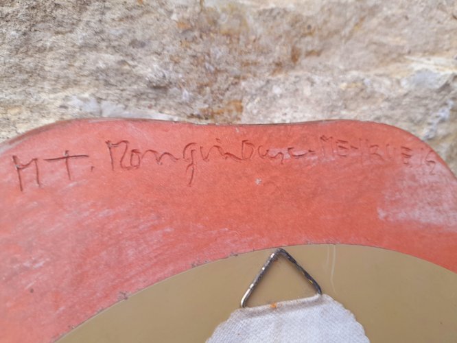 Miroir en céramique émaillée 