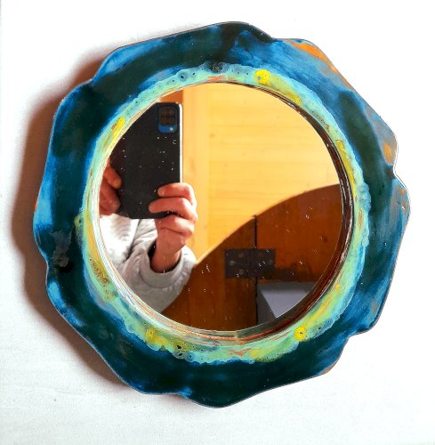 Miroir en céramique émaillée 