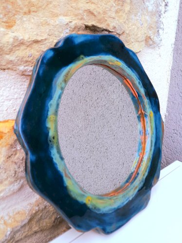 Miroir en céramique émaillée 