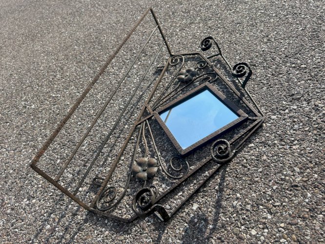 Miroir en fer forgé Art déco