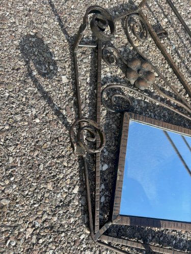 Miroir en fer forgé Art déco