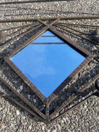 Miroir en fer forgé Art déco