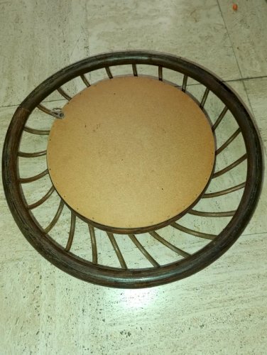 miroir en rotin année 60-70 en bon etat