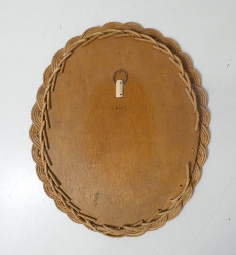 Miroir en rotin tressé vintage