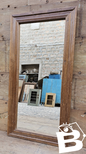 Miroir en teck birman