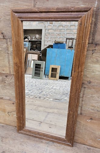 Miroir en teck birman