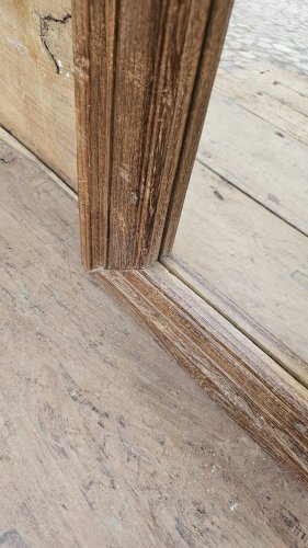 Miroir en teck birman