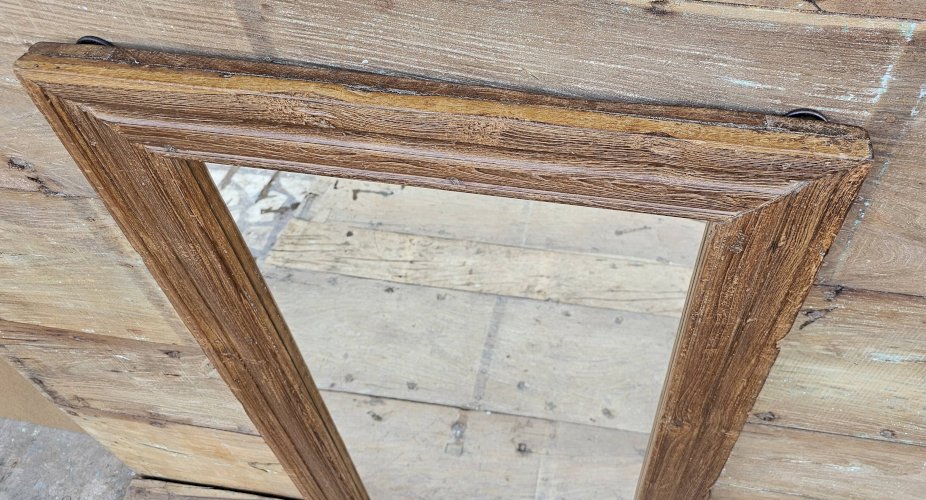 Miroir en teck birman